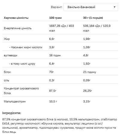 Whey Protein - 900g Vanilla Banana | Зображення 1