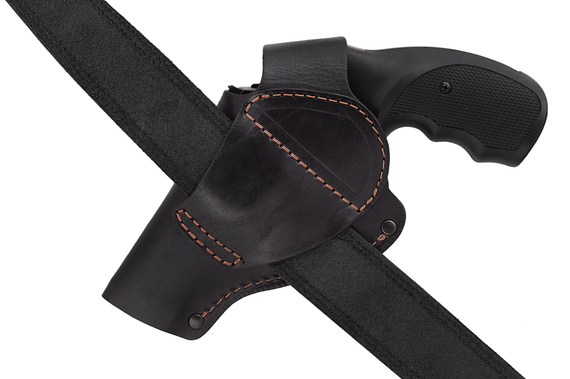 Кобура Револьвера 25 поясна формована шкіра чорна | Зображення 4