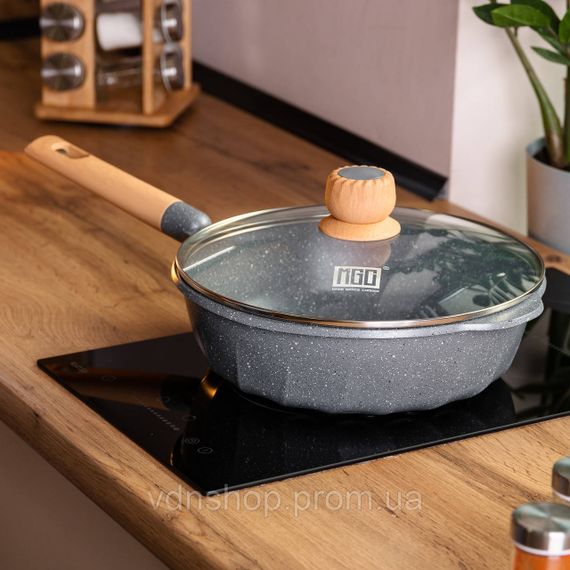 Алюмінієвий сотейник 4,3 л мармуровий з антипригарним покриттям Ø 28 см сірий MGC HP-4-437G | Зображення 5