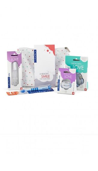 Дитячий набір Curaprox Baby Set Light Blue блакитний (рожевий / бірюзовий)