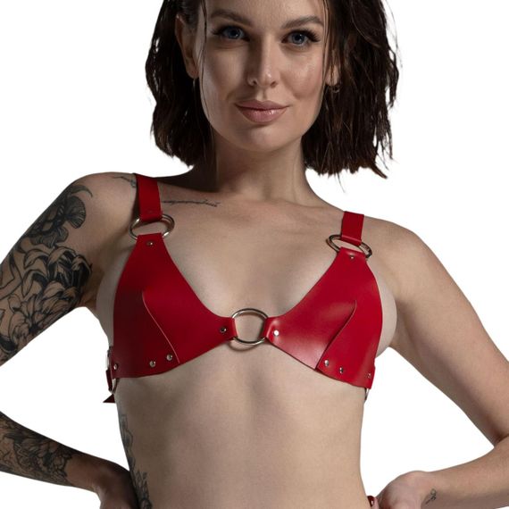 Ліф з натуральної шкіри Feral Feelings - Bikini Top Red Sex Aura | Зображення 1
