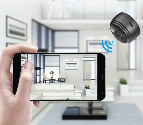 Бездротова Wi-Fi міні відеокамера A9 FullHD 1080P ∙ Нічна зйомка до 10м ∙ Датчик руху ∙ Циклічний запис відеоспостереження | Зображення 4
