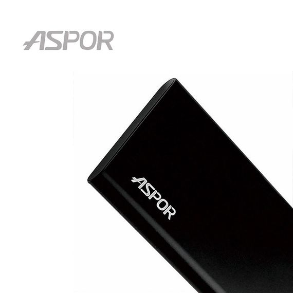 Портативний зарядний пристрій (Повербанк) Aspor A373 6000 mAh чорний | Зображення 1
