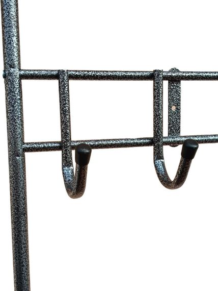 Вішалка настінна для одягу в передпокій з полицею сіра | Зображення 2