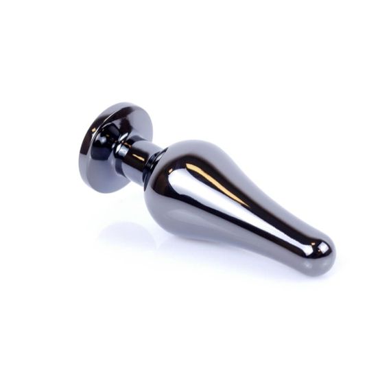 Пробка Boys of Toys Jewellery Dark Silver BUTT PLUG 3см, 9.5см Зеленая | Зображення 1