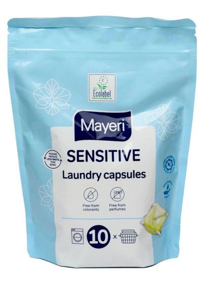 Гель-капсули для прання універсальні Mayeri Sensitive 10 шт