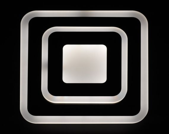 Сучасний квадратний світильник стельовий LED для кімнати кухні ванної 26130 Чорний 4х35х35 см. | Зображення 1