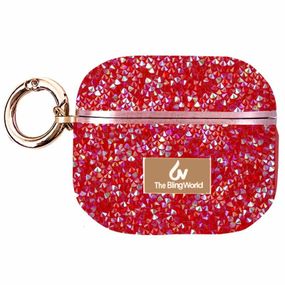 TPU чохол Bling World Rock Diamond для навушників AirPods 3 Червоний