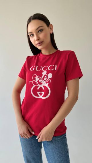 Жіноча футболка Gucci червона | Зображення 8