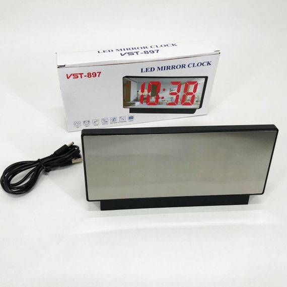 Електронні настільні LED годинники від USB VST-897-4 з будильником та термометром | Зображення 5