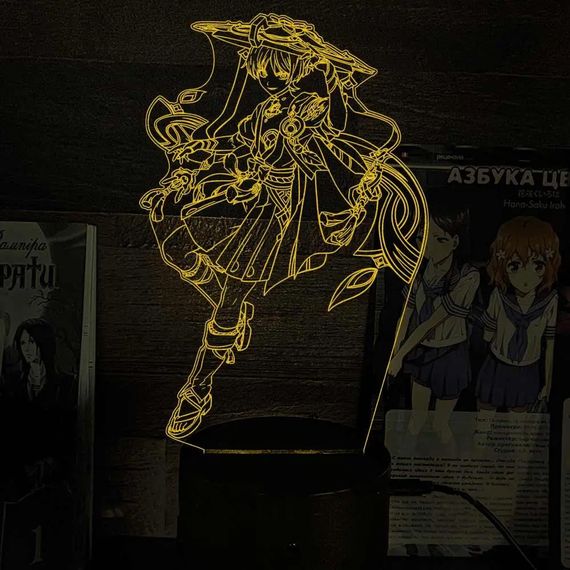 Акриловый светильник-ночник Скарамуча желтый tty-n002308