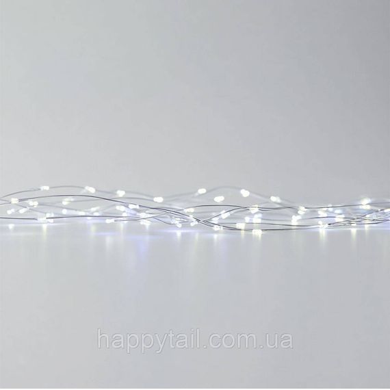 Новорічна гірлянда кімнатна нитка 22 м 220 LED кімнатна гірлянда білий провід Біле світло W220LED22MWW | Зображення 1