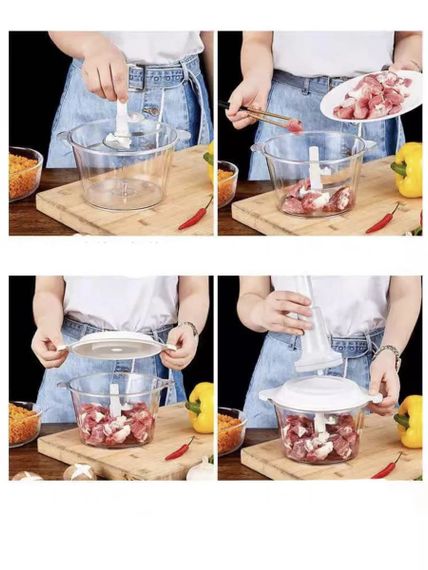 Ручний подрібнювач food processor / Механічний блендер для продуктів / Ручний занурювальний блендер 1.5л | Зображення 1