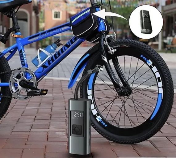 Акумуляторний електричний повітряний насос Neakhmer 12V 6000 мАг Black | Зображення 1