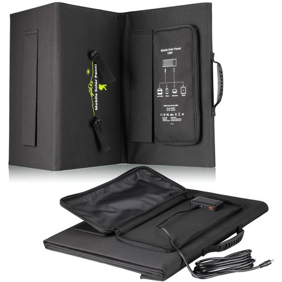 Зарядний портативний пристрій сонячна панель Bresser Mobile Solar Charger 120 Watt USB DC Зарядна станція | Зображення 1