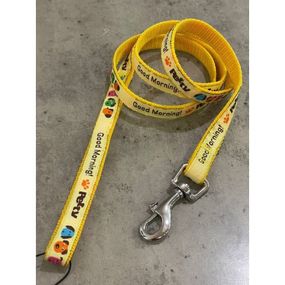 Поводок для собак нейлоновый Lovable Dog со зверюшками, желтый