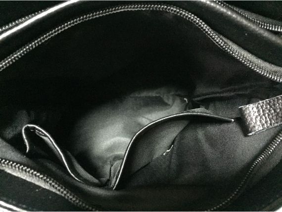 Сумка чоловіча з натуральної шкіри Tiding Bag чорна | Зображення 3