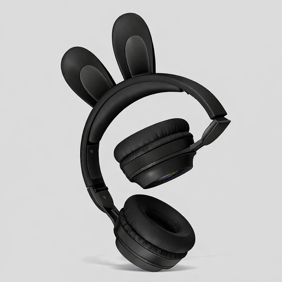 Дитячі бездротові Bluetooth навушники з вушками зайчика RGB Picun B12 4704/4705 VJ | Зображення 1