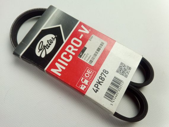Ремінь генератора струмковий Tucson (JM) 2.0, Gates (4PK878) (25212-23000) | Зображення 1