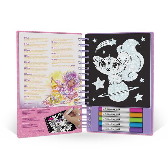 Набор для творчества Раскраска: Узоры на бархате Nebulous Stars 11026, 5 мини маркеров | Зображення 1