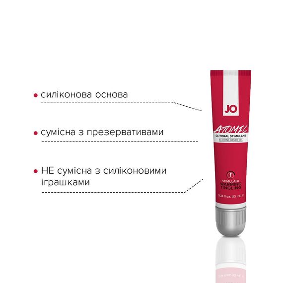 Збуджувальний гель для клітора JO ATOMIC WARMING (10 мл), розігрівальний | Зображення 3