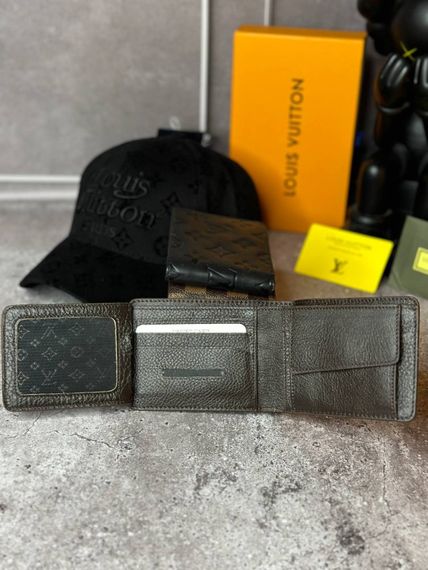 Мужской кожаный кошелек Louis Vuitton Monogram Коричневый (Monogram)  k021-1 | Зображення 1