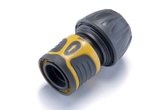Конектор швидкознімний прогумований з аквастопом 1/2 для шланга 3/4 СИЛА 5511841