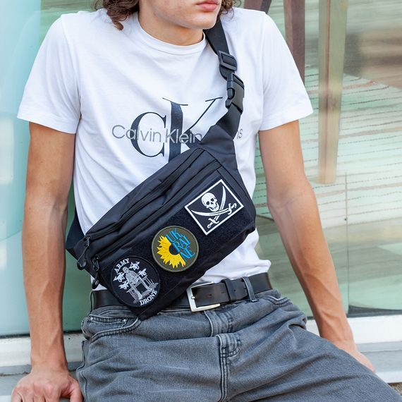 Стильная унисекс бананка, Бананка мужская без принта, Практичная мужская бананка нагрудная UG-24 | Зображення 6