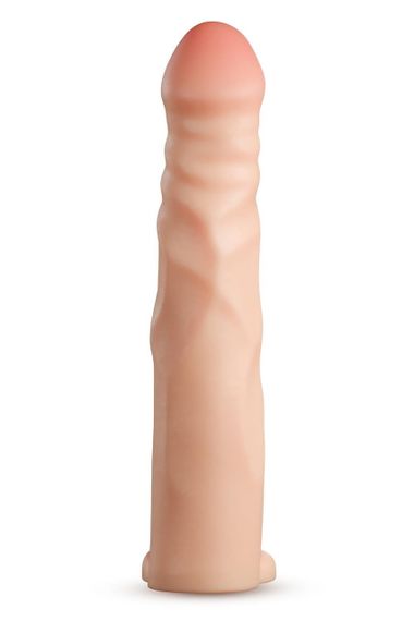 Насадка на пеніс реалістична Blush Performance Plus з кільцем для мошонки, бежева Sex Aura | Зображення 2