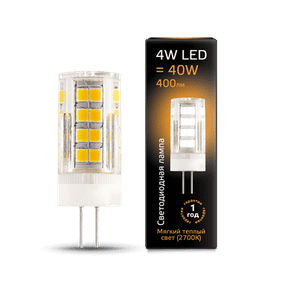 LED лампа Gauss G4 AC185-265V 4W 2700K керамика