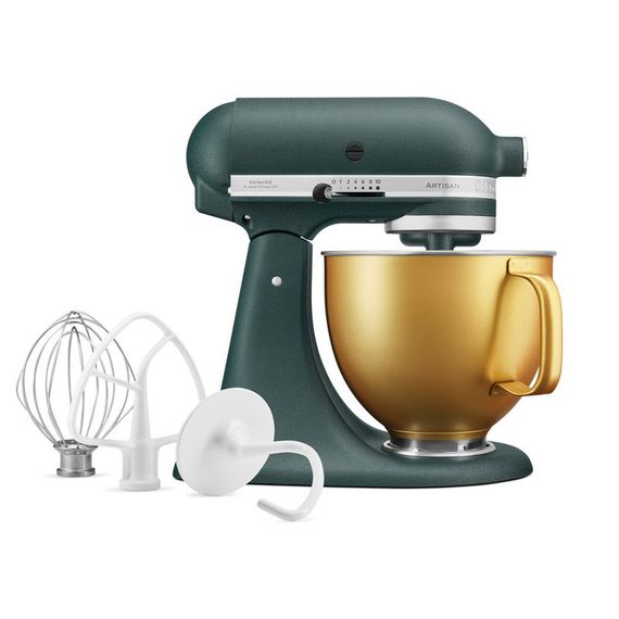 Миксер планетарный KitchenAid 5KSM156VGEPP 4,8 Л ARTISAN LIMITED, пальмовый с золотой чашей | Зображення 1