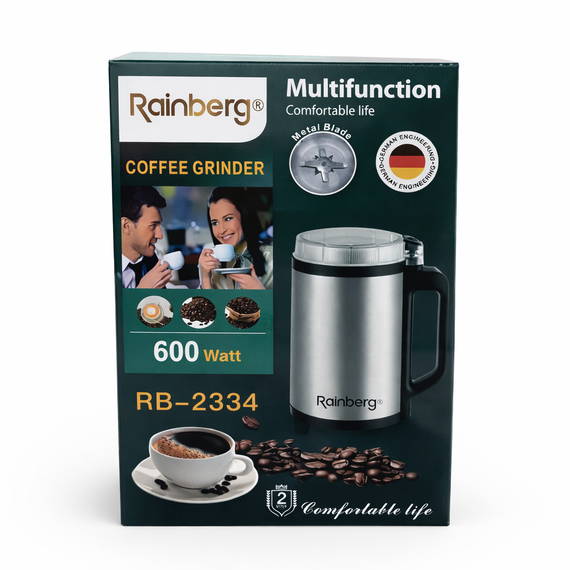 Кофемолка Rainberg RB-2334 600 Вт для быстрого и равномерного помола кофе и специй | Зображення 5
