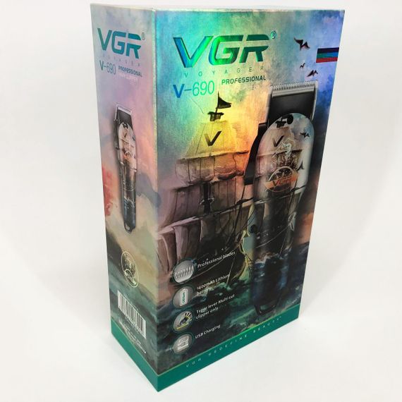 Акумуляторна машинка для стрижки VGR V-690 від USB Нержавіюча сталь, підстригальна машинка | Зображення 7