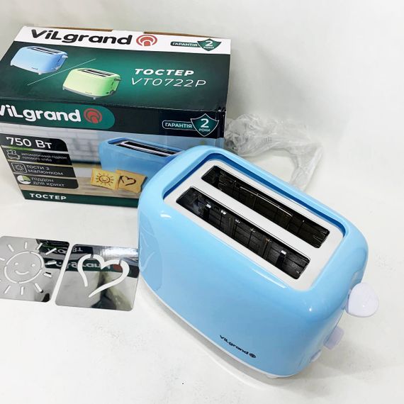 Тостер VILGRAND VT0722P. Колір: блакитний | Зображення 4