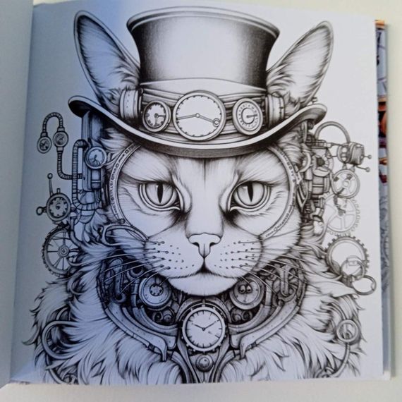 Розмальовка антистрес  Steampunk 160Х160 см, 24 аркуші, тверда обкладинка | Зображення 2