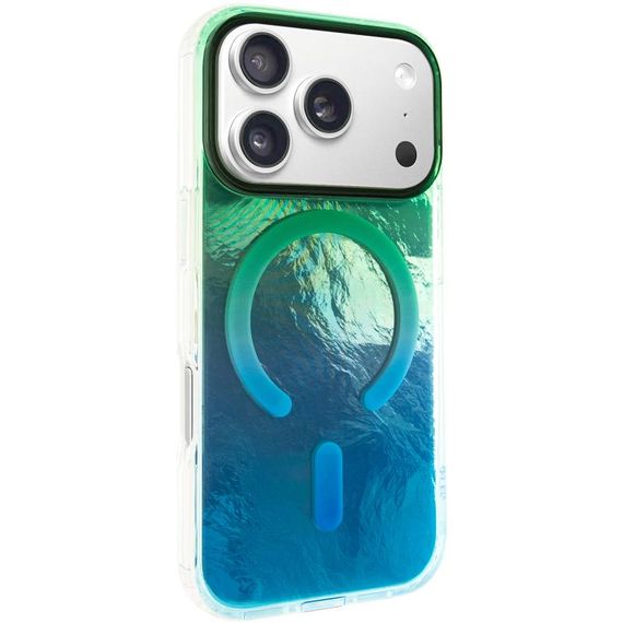 Чохол TPU Shiny Mountain (MagFit) для Apple iPhone 17 Pro (6.3") Green / Blue