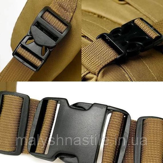 Військово-тактичний рюкзак Molle Assault 55 L+ 3 органайзери, койот | Зображення 2