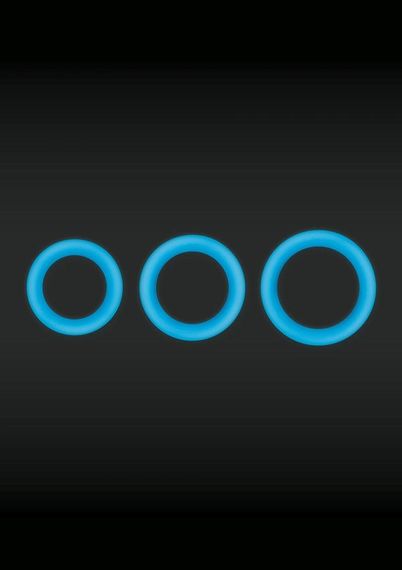 Эрекционное кольцо для пениса люминесцентное NS Novelties Firefly синее, М sexstyle | Зображення 3