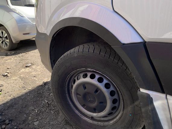 Накладки на арки вузькі (4 шт., ABS, чорні) для Mercedes Sprinter 2006-2018 рр | Зображення 2