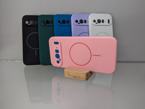 Google Pixel 9 Pro XL MagSafe Протиударный чохол Софт Тач чохол рожевий