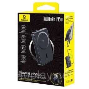 Беспроводной магнитный повербанк Baseus Nomos Qi2 Magnetic PowerBank 10000mAh 45W Black