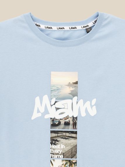 Футболка з принтом чоловіча LAWA P-MB02380 L Блакитний shop (2000999620669) | Зображення 1