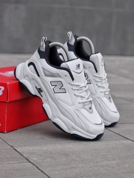 Кросівки New Balance  замш/шкіра/3D сітка колір білий, чорний | Зображення 5