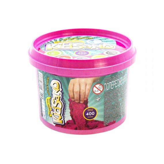 Кинетический песок "KidSand" KS-01-06 Danko Toys, банка 400г (4820186076387) Розовый