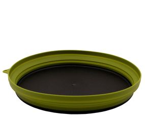 Тарелка Tramp плоская силиконовая с пластиковым дном олива 1070 мл (TRC-124-oliva)