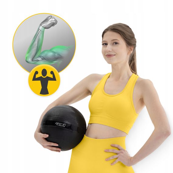 Слембол (медичний м'яч) для кросфіту 4FIZJO Slam Ball 3 кг Black (P-5907739315410) | Зображення 4