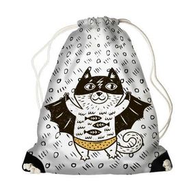 Рюкзак-мешок детский MINI Кот-супергерой 26х36 см (DRM_CLF001_BL)