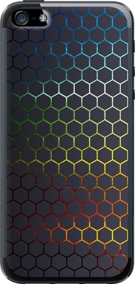 Чехол на iPhone 5s Переливающиеся соты "498u-21-17620"