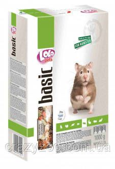 Повнораціонний корм для хом'яків Lolo Pets Basic 1 кг LO-71102