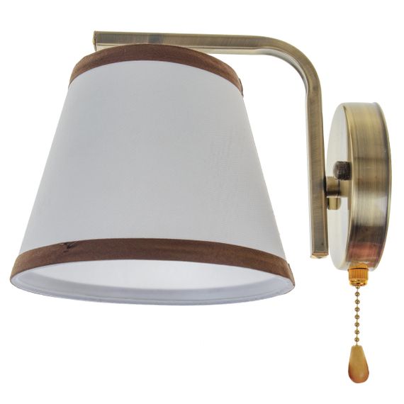 Бра настенное накладное классическое с абажуром LK-641W/1 E27 AB | Зображення 2